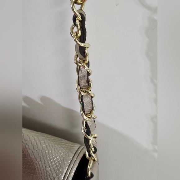 Anne Klein Gold Crossbody Bag with Textured Finish - Picture 11 of 11